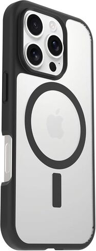 OtterBox iPhone 16 Pro (Only) - React Series Case - Black Crystal (Clear/Black) - Snaps to MagSafe - Ultra-Thin - Non-Retail Packaging in Saudi Arabia