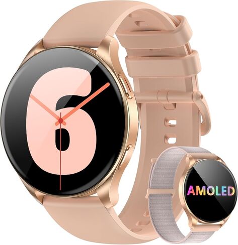BlackView Smart Watch للنساء (مكالمات إجراء/إجابة) ، 1.43'''''''lefresternes tracker شاشة تعمل باللمس مع 100+ أوضاع رياضية ، معدل ضربات القلب/شاشة SPO2/Sleep/2 ، ساعة ذكية لـ iPhone & Android in Kuwait