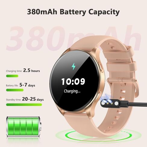 BlackView Smart Watch للنساء (مكالمات إجراء/إجابة) ، 1.43'''''''lefresternes tracker شاشة تعمل باللمس مع 100+ أوضاع رياضية ، معدل ضربات القلب/شاشة SPO2/Sleep/2 ، ساعة ذكية لـ iPhone & Android in Kuwait