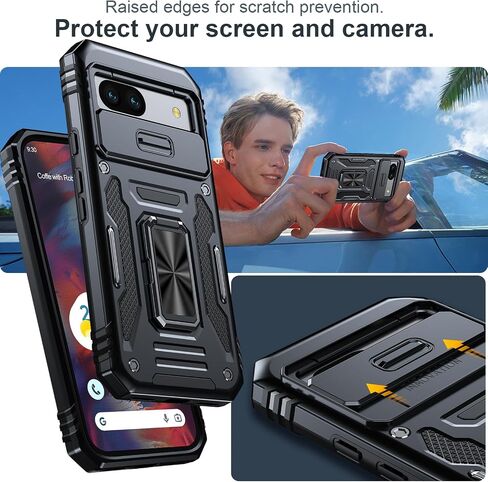 ANTSHARE for Google Pixel 10 pro XL Case with Kickstand, Diamond Clear & Military-Grade Drop Protection,Anti-Scratch Hard PC Back, Slim Anti-Yellowing 2025 in Saudi Arabia