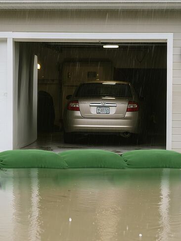 6pcs No-Leaking Sand Bags for Flooding with Buckle - No Tying, Easy to Carry, High-Density Canvas Flood Protection Water Barrier Sandbags for Home Door Basement Garage Flood Control, 13.8'' x 25.6'' in Saudi Arabia