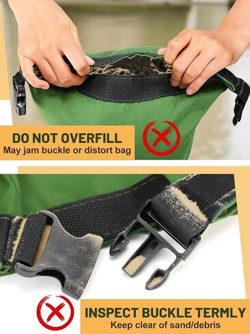 6pcs No-Leaking Sand Bags for Flooding with Buckle - No Tying, Easy to Carry, High-Density Canvas Flood Protection Water Barrier Sandbags for Home Door Basement Garage Flood Control, 13.8'' x 25.6'' in Saudi Arabia