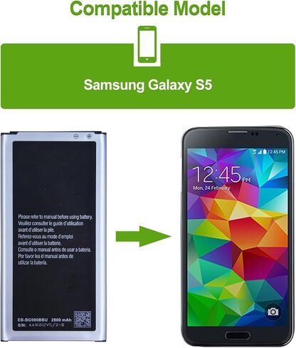 Swarkisamsung Galaxy S5 SM-G900 EB-BG900BBU /EB-BG900BBZ /EB-BG900BBE NG BUSTUCTION TILPATING مع Samsung Galaxy S5 SM-G900 EB-BG900BBU /EB-BG900BBZ /EB-BG900BB in Saudi Arabia