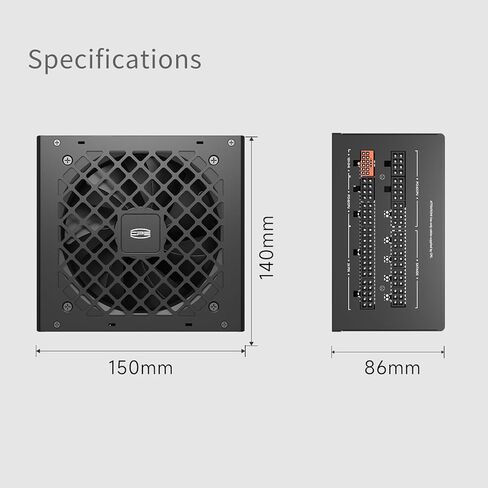 PCCOOLER KN750 750W ATX 3.1 مصدر طاقة معياري بالكامل، 80 بلس ذهبي in Kuwait