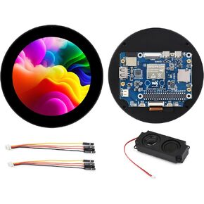 ESP32-P4 3.4 inch Round Touch Display Development Board, IPS LCD, 800x800 Resolution, Support WFi 6 / BLE 5,Onboard Dual Microphones, Audio Input/Output, Supports AI Voice Interaction in Kuwait