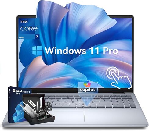 Dell Inspiron 16 Touchscreen Business Laptop, Intel Core 7 150U(10-Core, Up to 5.4GHz), FHD+ 16:10 Display, AI Copilot Key, Fingerprint Reader, Backlit KB, w/Accessory, Win 11 Pro (64GB DDR5 4TB SSD) in Saudi Arabia