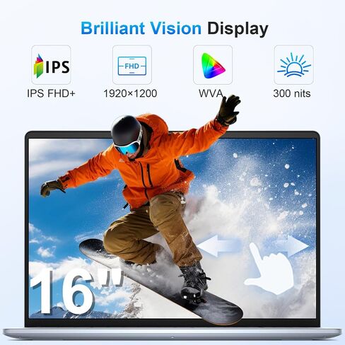 Dell Inspiron 16 Touchscreen Business Laptop, Intel Core 7 150U(10-Core, Up to 5.4GHz), FHD+ 16:10 Display, AI Copilot Key, Fingerprint Reader, Backlit KB, w/Accessory, Win 11 Pro (64GB DDR5 4TB SSD) in Saudi Arabia