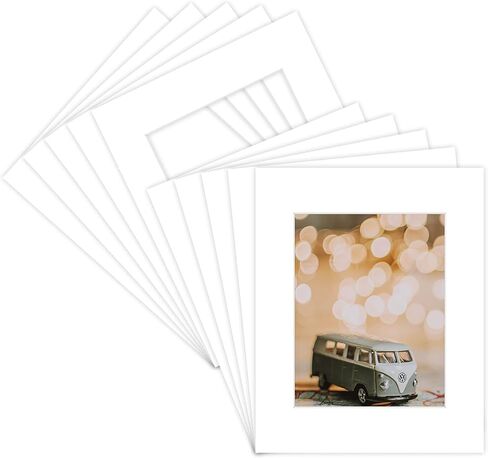 Golden State Art, 10 Pack 16x20 White Picture Mat for 11x14 Photos in Kuwait
