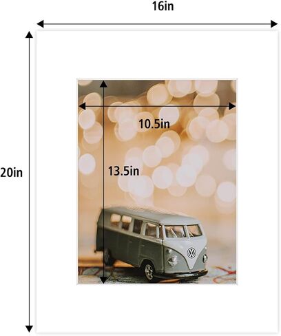 Golden State Art, 10 Pack 16x20 White Picture Mat for 11x14 Photos in Kuwait