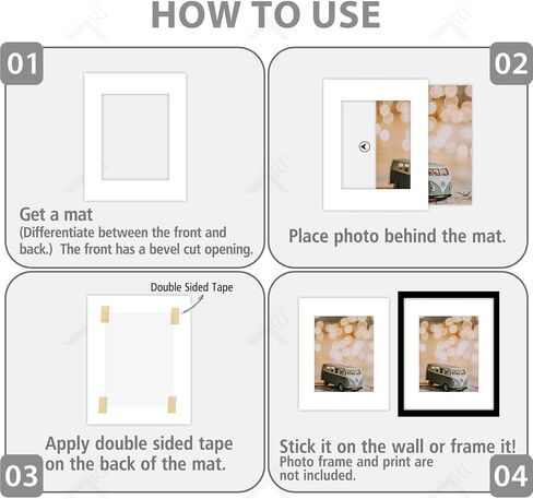 Golden State Art, 10 Pack 16x20 White Picture Mat for 11x14 Photos in Kuwait