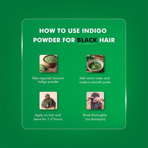 100% Natural Indigo Powder for Hair (227g / (1/2 lb) / 8 ounces) Indigofera tinctoria to color your hair brown to black in Kuwait