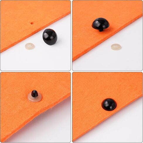 MUCUNNIA 400PCS Safety Eyes for Amigurumi 6-12mm Black Safety Eyes for Crochet with Washers Doll Eyes for Stuffed Animals DIY Christmas Decorations in Saudi Arabia