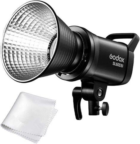 Godox SL60IIBi 75W Bowens Mount Led Video Light,11 FX Effects CRI≥96 TLCI≥97 2800K-6500K,16 Groups 32 Channels,2.4GHz Wireless/Bluetooth/Light Body Control,0%-100% Brightness Adjustment in Saudi Arabia