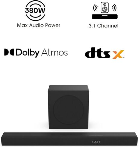 Hisense R632 3.1 Channel 380W Soundbar مع مضخم الصوت اللاسلكي* و Dolby Atmos (متجدد) in Kuwait