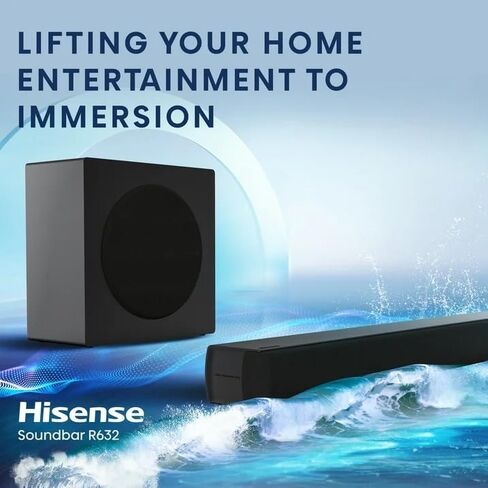 Hisense R632 3.1 Channel 380W Soundbar مع مضخم الصوت اللاسلكي* و Dolby Atmos (متجدد) in Kuwait