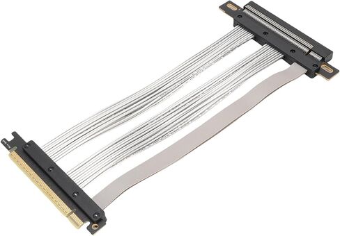 Sorandy PCIe 5.0 Riser Cable ، Gen 5 Ultra GPU Card Card Card Cable متوافق مع RTX4090 ، 5090 ، RX8900 ، RX7900 عرض GPU العمودي ، 30 AWG (30 سم) in Kuwait