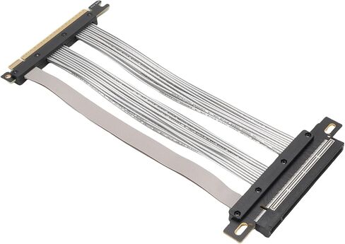 Sorandy PCIe 5.0 Riser Cable ، Gen 5 Ultra GPU Card Card Card Cable متوافق مع RTX4090 ، 5090 ، RX8900 ، RX7900 عرض GPU العمودي ، 30 AWG (30 سم) in Kuwait
