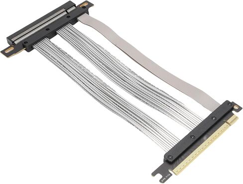 Sorandy PCIe 5.0 Riser Cable ، Gen 5 Ultra GPU Card Card Card Cable متوافق مع RTX4090 ، 5090 ، RX8900 ، RX7900 عرض GPU العمودي ، 30 AWG (30 سم) in Kuwait