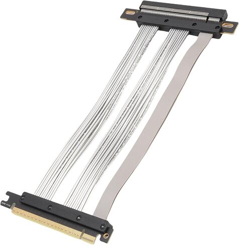 Sorandy PCIe 5.0 Riser Cable ، Gen 5 Ultra GPU Card Card Card Cable متوافق مع RTX4090 ، 5090 ، RX8900 ، RX7900 عرض GPU العمودي ، 30 AWG (30 سم) in Kuwait