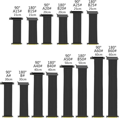 كامل السرعة 3.0 PCIE X16 RISER CABLE CABLE CARTER CABLE PCI Express Riser Resealder Extivery with antijam fit for GPU AXYB (A40cm) in Kuwait