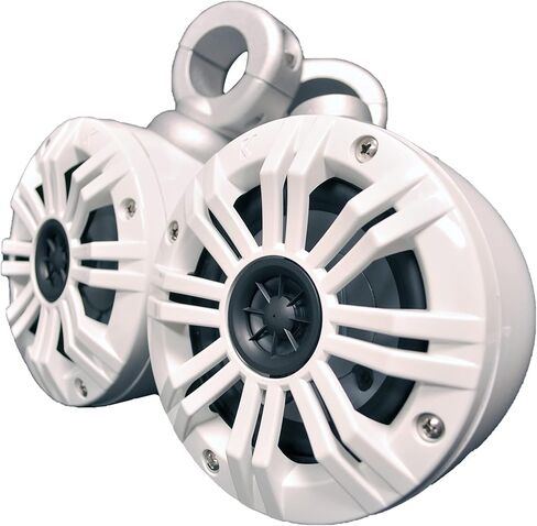 KICKER White Mini Wake Tower Marine Enclosures 4" KM Speakers. (4 ohm) in Saudi Arabia