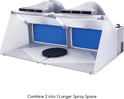 مجموعة كشك رش الطلاء بخاخ الطلاء من ميدين مع 3 أضواء LED وخرطوم فلتر وكشك محمول ومشرق قابل للتعديل، للكعك، والنموذج، والحرفية، والأظافر، والتيشيرت، والهواية، والفنون in Kuwait