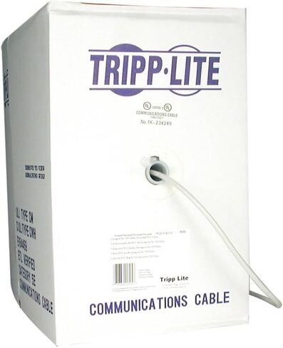 Eaton Tripp Lite N028-01K-GY Cat5e Outdoor Bulk Ethernet Cable 1000 ft 350 MHz UTP PVC Solid Core 1 Gbps PoE CMX UV Jacket, Cloud Care Pre-Configured Bundle Eligible (1 Pack) in Saudi Arabia