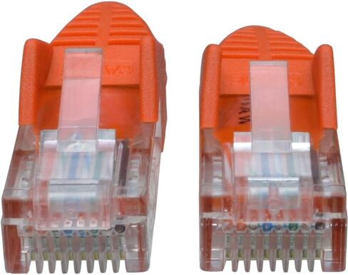 Tripp Lite Eaton N001-014-OR Cat5e Snagless Gigabit Ethernet Patch Cable, 14 ft RJ45 350MHz 26AWG UTP, Orange, Gold Contacts, Crosstalk, Cloud Care Pre-Configured Bundle Eligible (50 Pack) in Saudi Arabia
