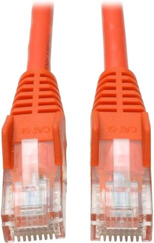 Eaton Tripp Lite N001-003-OR Cat5e Ethernet Patch Cable 3 ft, 350 MHz, Gigabit 1 Gbps, RJ45 M/M, Snagless Booted, PoE Network Cord, Orange, Cloud Care Pre-Configured Bundle Eligible (50 Pack) in Saudi Arabia