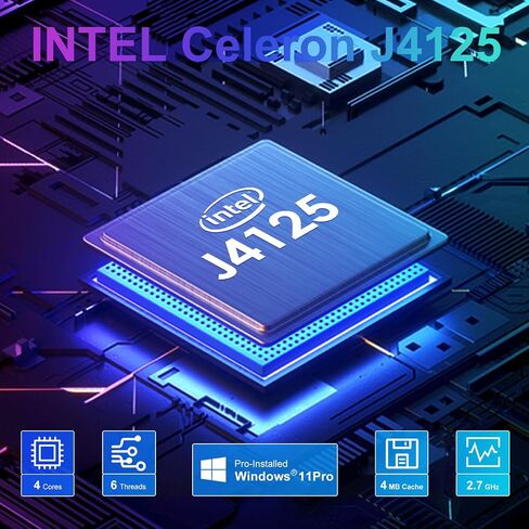 Mini PC Stick Windows 11 Pro,Compute Stick Intel Celeron J4125 Processor Equipped 8GB DDR4 128GB SSD,Support Auto Power on,4K HD/Gigabit Ethernet/WiFi/BT,Business/Travel Portable PC in Saudi Arabia