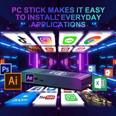 Mini PC Stick Windows 11 Pro,Compute Stick Intel Celeron J4125 Processor Equipped 8GB DDR4 128GB SSD,Support Auto Power on,4K HD/Gigabit Ethernet/WiFi/BT,Business/Travel Portable PC in Saudi Arabia