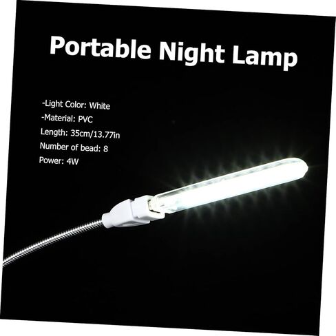 Homoyoyo USB تعمل بالمرونة الليلية المرنة مع LEDS GOONSECK COMPUTION LAMP لقراءة المكتب بجانب السرير ، استخدم تصميمًا مضغوطًا محمولًا للسفر والمنزل in Kuwait