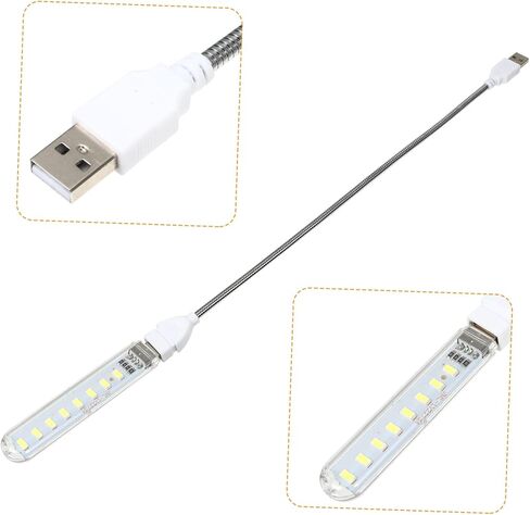 Homoyoyo USB تعمل بالمرونة الليلية المرنة مع LEDS GOONSECK COMPUTION LAMP لقراءة المكتب بجانب السرير ، استخدم تصميمًا مضغوطًا محمولًا للسفر والمنزل in Kuwait