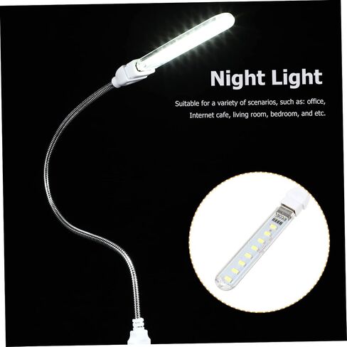 Homoyoyo USB تعمل بالمرونة الليلية المرنة مع LEDS GOONSECK COMPUTION LAMP لقراءة المكتب بجانب السرير ، استخدم تصميمًا مضغوطًا محمولًا للسفر والمنزل in Kuwait