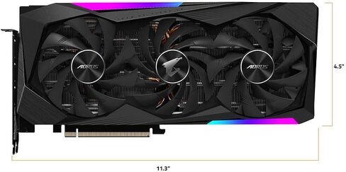GIGABYTE AORUS GeForce RTX 3070 Master 8G Graphics Card, 3X WINDFORCE Fans, 8GB 256-bit GDDR6, GV-N3070AORUS M-8GD Video Card in Saudi Arabia