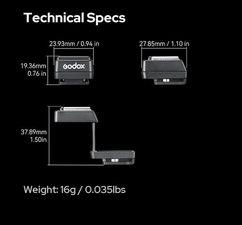 Godox FS-R Hot Shoe Riser for Single Contact Flash GOdox IM30 IM20 IM22 - Foldable Flash Bracket with Tilt Adjustment, No Blocked Edge, Compact Design for Bounce Lighting Manual Flash in Saudi Arabia