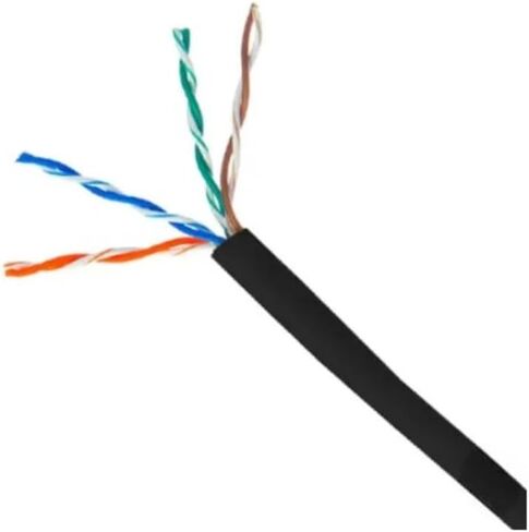 CAT5E-BLACK Bulk Ethernet Cable, U/UTP, Solid Bare Copper, 1000ft Pull Box, HDPE Insulation, PVC Jacket, Black, 24AWG, CMR Rated, ANSI/TIA-568-C.2 in Saudi Arabia