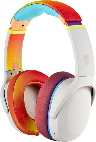 Skullcandy Crusher Evo Wireless Bluetooth Headphones with Multi-Sensory Bass, Noise Isolating Over-Ear Fit, Up to 40 Hours Battery, Microphone for iPhone Android - Blue/Grey in Kuwait