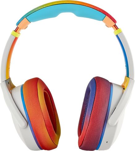 Skullcandy Crusher Evo Wireless Bluetooth Headphones with Multi-Sensory Bass, Noise Isolating Over-Ear Fit, Up to 40 Hours Battery, Microphone for iPhone Android - Blue/Grey in Kuwait