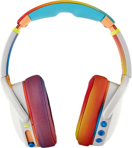 Skullcandy Crusher Evo Wireless Bluetooth Headphones with Multi-Sensory Bass, Noise Isolating Over-Ear Fit, Up to 40 Hours Battery, Microphone for iPhone Android - Blue/Grey in Kuwait