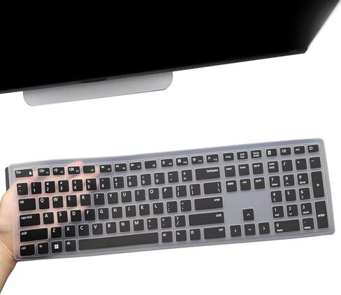 I-Tensodo لوحة مفاتيح غطاء حامي الجلد Fit Dell Inspiron 24 5415 5430 ، Dell Inspiron 27 7730 ، Optiplex All-in-One 7420 7440 Desktop PC لوحة مفاتيح السيليكون in Kuwait