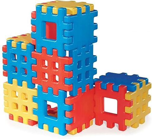 Little Tikes Big Waffle Block Set - 18 pieces, Blue/Red/Yellow in Saudi Arabia