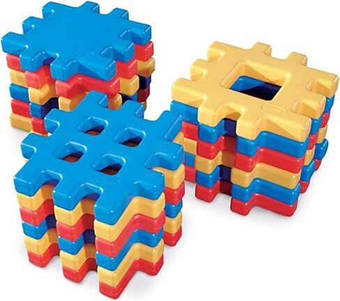 Little Tikes Big Waffle Block Set - 18 pieces, Blue/Red/Yellow in Saudi Arabia