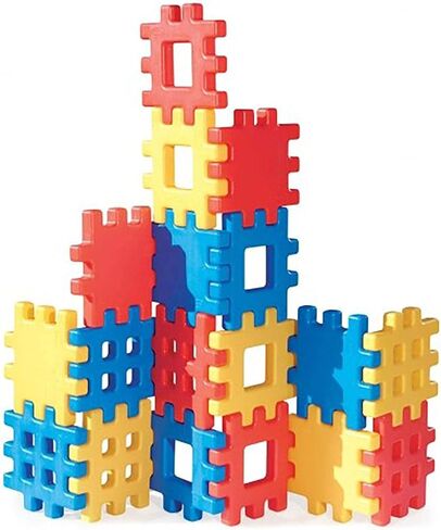 Little Tikes Big Waffle Block Set - 18 pieces, Blue/Red/Yellow in Saudi Arabia
