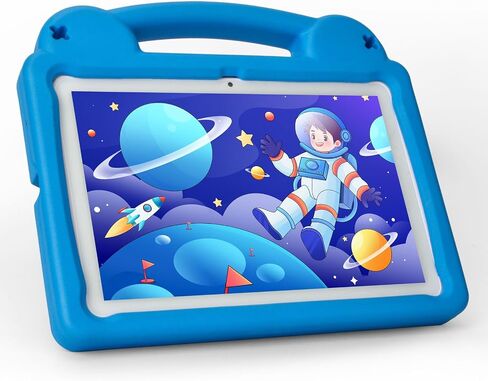 جهاز لوحي للأطفال ، 10.1 بوصة Android Tablet للأطفال ، A523 Octa-Core ، 8GB+64GB ، 5000mAh بطارية مع حالة EVA الأزرق ، Wi-Fi 6 (2.4 جيجا هرتز و 5 جيجا هرتز) ، التحكم الوالدي ، GMS in Kuwait