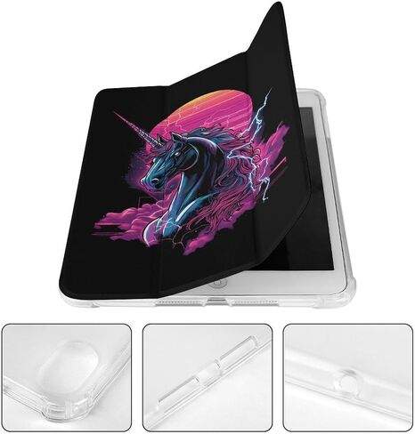 Beast Unicorm Thunder Case with Pen Holder Slim Lightweight Trifold Stand Compatible with iPad mini 4/5/6 Mini4/5（7.9in） in Saudi Arabia