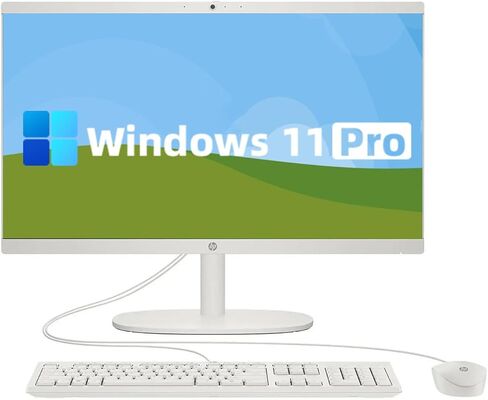 HP 2025 All-In-One Computer-21.5 '' Display • Intel Celeron J4025 Processor • Wi-Fi 6 • Win 11 Pro • Bluetooth 5.3 • White （8GB RAM | 512GB SSD） in Saudi Arabia
