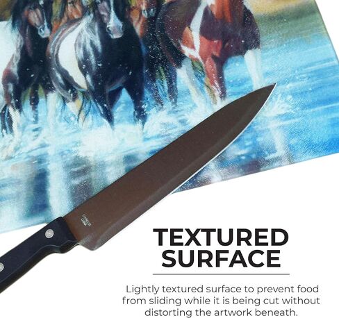 Rivers Edge Products Tempered Glass Cutting Board, 12 by 16 Inches, Redfish and Sea Trout in Kuwait