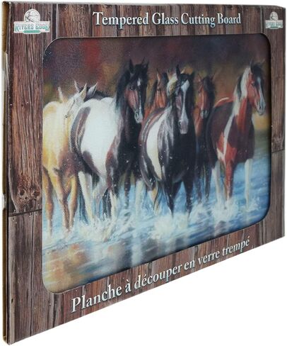 Rivers Edge Products Tempered Glass Cutting Board, 12 by 16 Inches, Redfish and Sea Trout in Kuwait