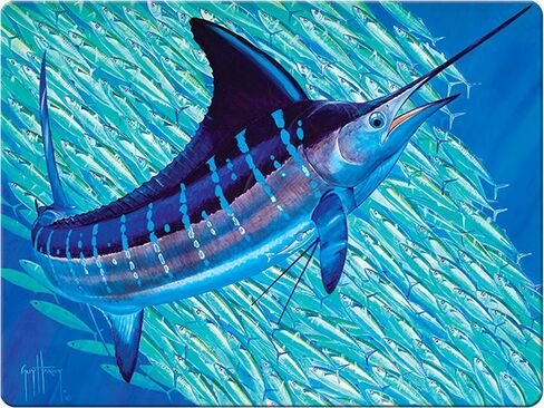 Rivers Edge Products Tempered Glass Cutting Board, 12 by 16 Inches, Redfish and Sea Trout in Kuwait